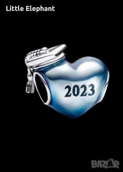 Outlet Sale Сребърен елемент Пандора"Клуб 2023 г,Graduated",сърце/нов, снимка 1