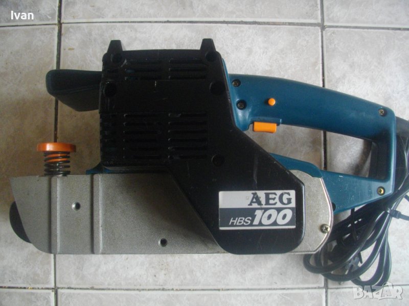 AEG-1010W/350m/min/4,8kg/4,8 A-Немски Професионален Голям Лентов Шлайф-ОТЛИЧЕН-Почти Нов-АЕГЕ, снимка 1