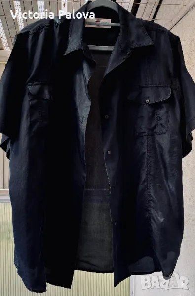 Копринена риза голям размер MILANO M SPORT, снимка 1