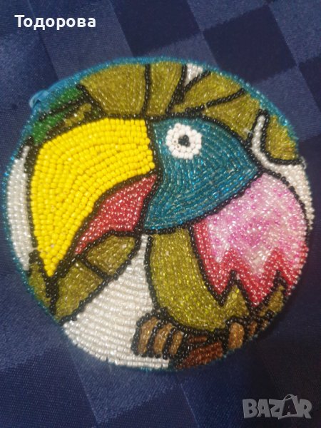 Старо мънистено портмоне, снимка 1