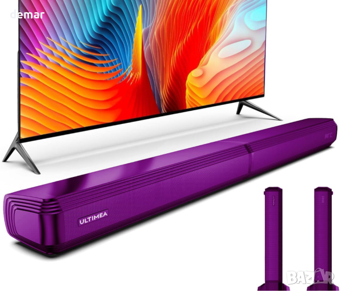 ULTIMEA 2-в-1, пикова мощност 100 W, 2.2-канална звукова лента за TV, снимка 1