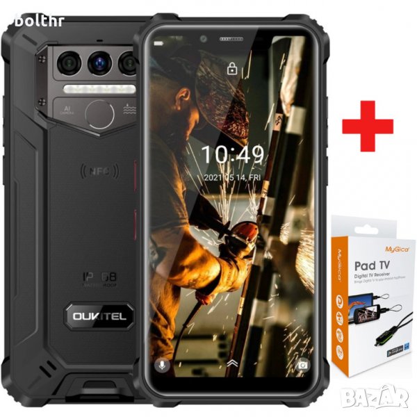МОБИЛЕН ТЕЛЕФОН OUKITEL WP9, 4G-LTE, IP68, НАВИГАЦИЯ, TV ТУНЕР, снимка 1