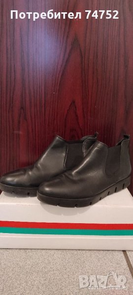Черни кожени боти, снимка 1