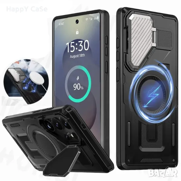 Samsung Galaxy S25 Ultra S25+ A56 A26 A16 / CamCover MagSafe Удароустойчив кейс гръб калъф с магнит, снимка 1