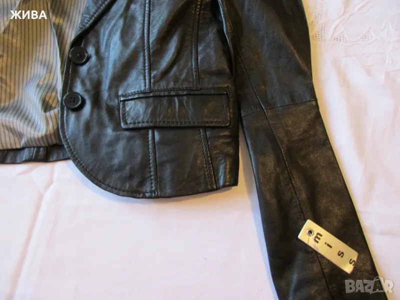 MISSION ЕСТЕСТВЕНА КОЖА черно дамско сако, снимка 1