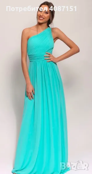 Бална рокля, цвят мента , снимка 1