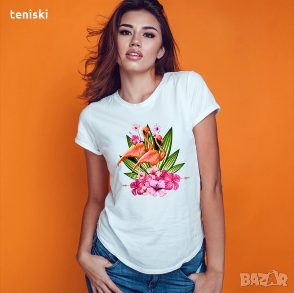 Красиви тениски с Фламинго 4 модела, снимка 1