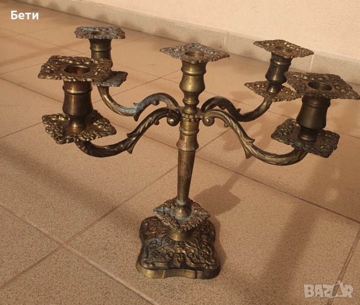 Старинни медни свещеници , снимка 1