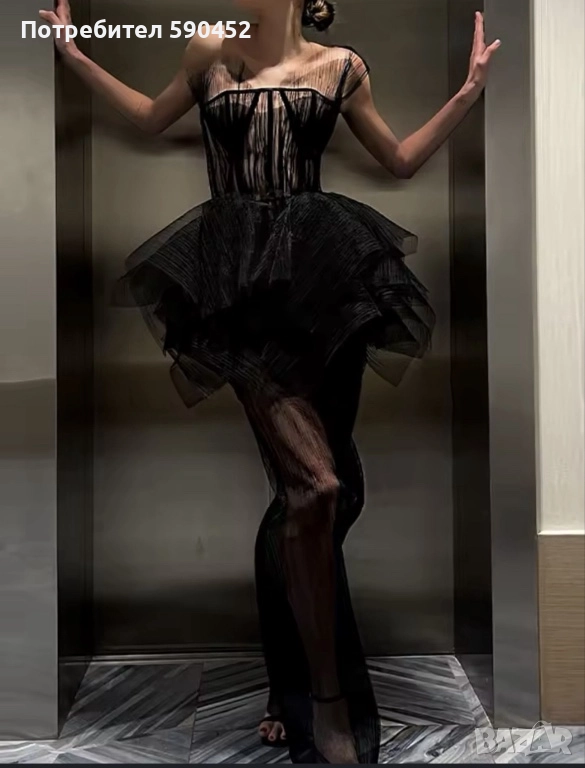 Уникална дамска елегантна рокля, снимка 1