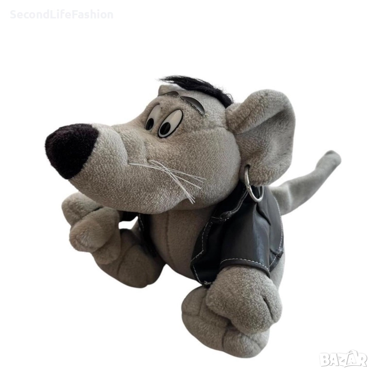 Винтидж плюшена играчка Uli Stein Dino Германия 1985 Рок Мишка Рядка плюшена играчка vintage, снимка 1