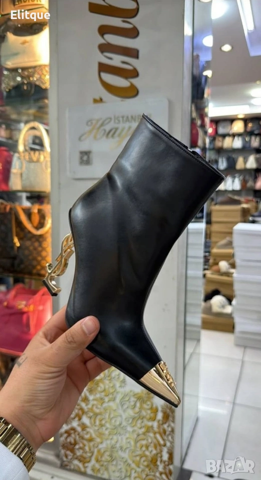 дамски боти на ток ysl saint laurent , снимка 1