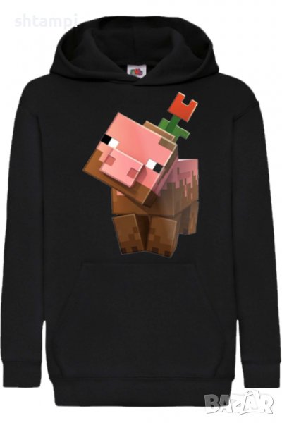 Детски Суитчър/Суитшърт Flower Pig,Minecraft,Игра,Подарък,Изненада,Забавление,Рожден Ден, снимка 1