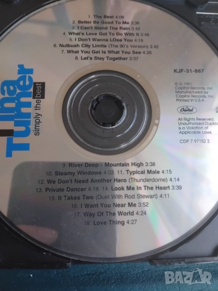 Tina Turner - Simply the best - матричен диск музика Тина Търнър , снимка 1
