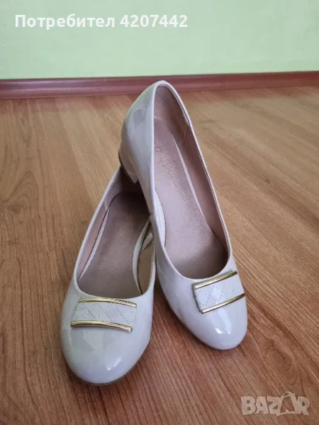 Дамски бежови обувки, снимка 1