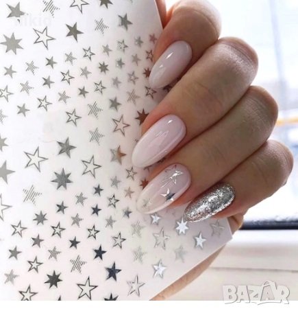 Малки звездички лепенки ваденки декорация украса за нокти маникюр и др., снимка 1