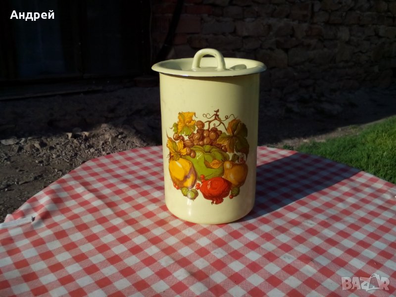 Стара Емайлирана тенджера #6, снимка 1