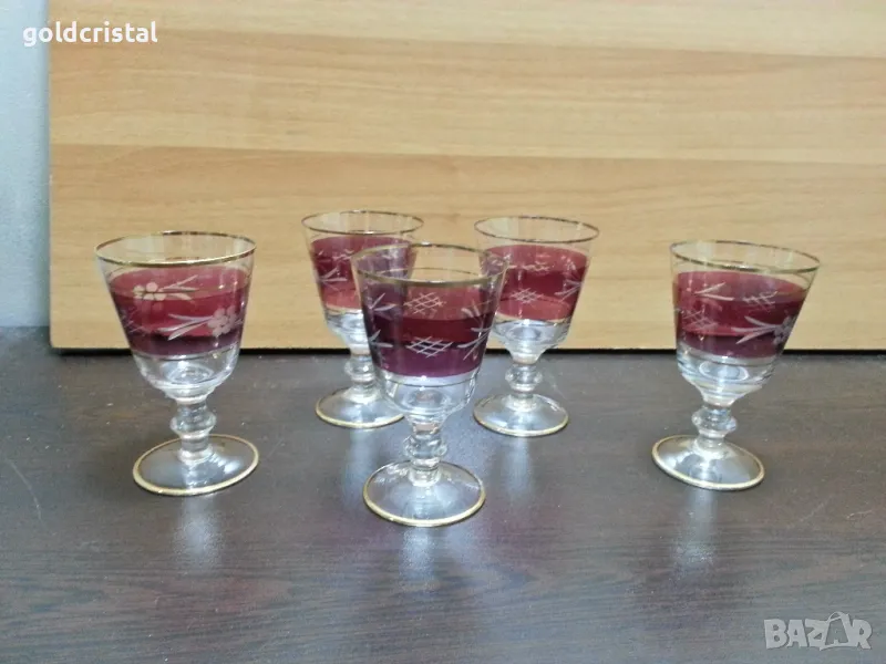 ретро стъклени чаши , снимка 1