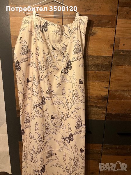 Бежови завеси с черни пеперуди, снимка 1