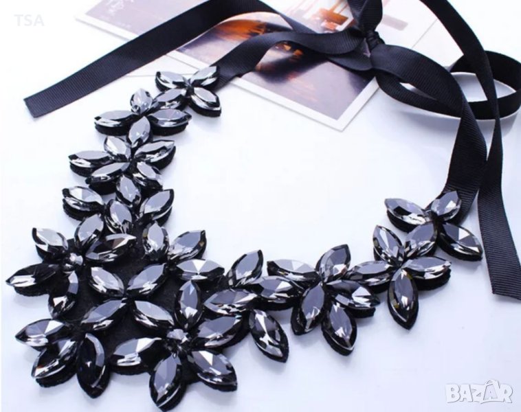 Красиво дамско черно колие , снимка 1