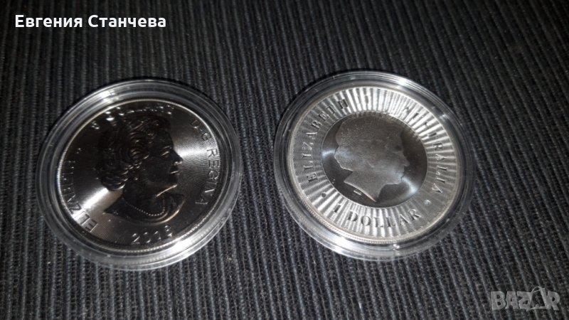 сребърна монета  1 oz оз кленов лист инвестиционно сребро, снимка 1