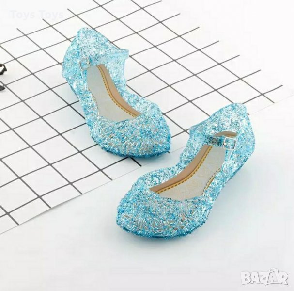 Нежни бляскави пантофки на Елза /аксесоари / колие / рокли, снимка 1