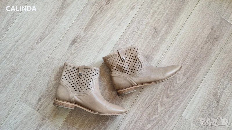 GEOX бежови боти от естествена кожа , снимка 1