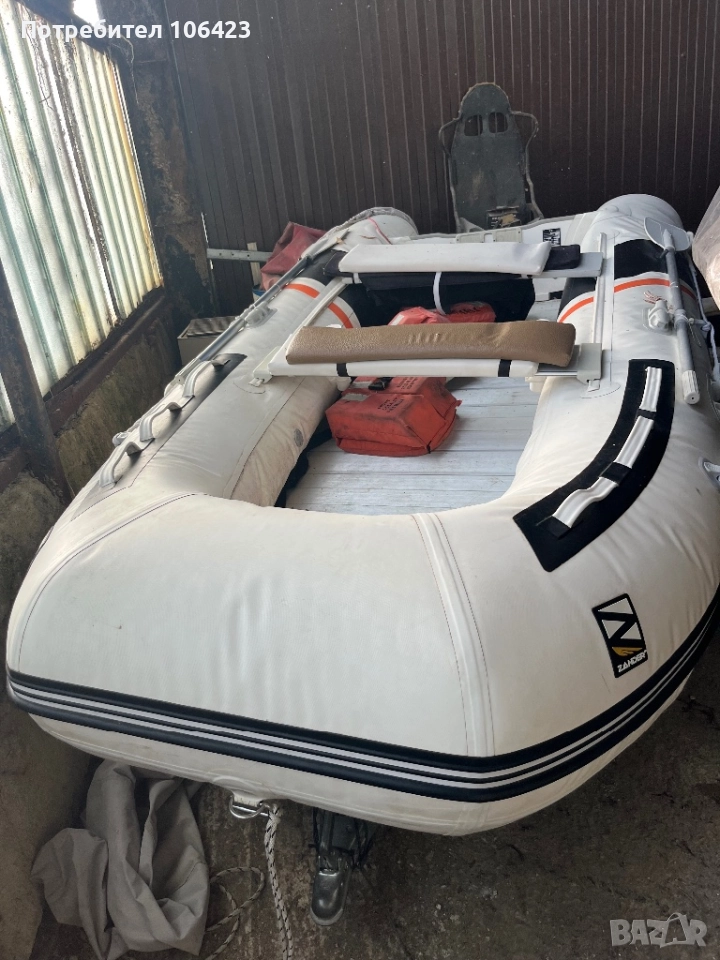 Лодка “Zander”-3,6м с четиритактов двигател “Tohatsu”9,8 къс ботуш, снимка 1