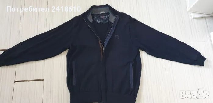 Paul & Shark Cool Touch Wool International Cardigan Knitted Full Zip Mens Size L ОРИГИНАЛ! Мъжка Въл, снимка 1