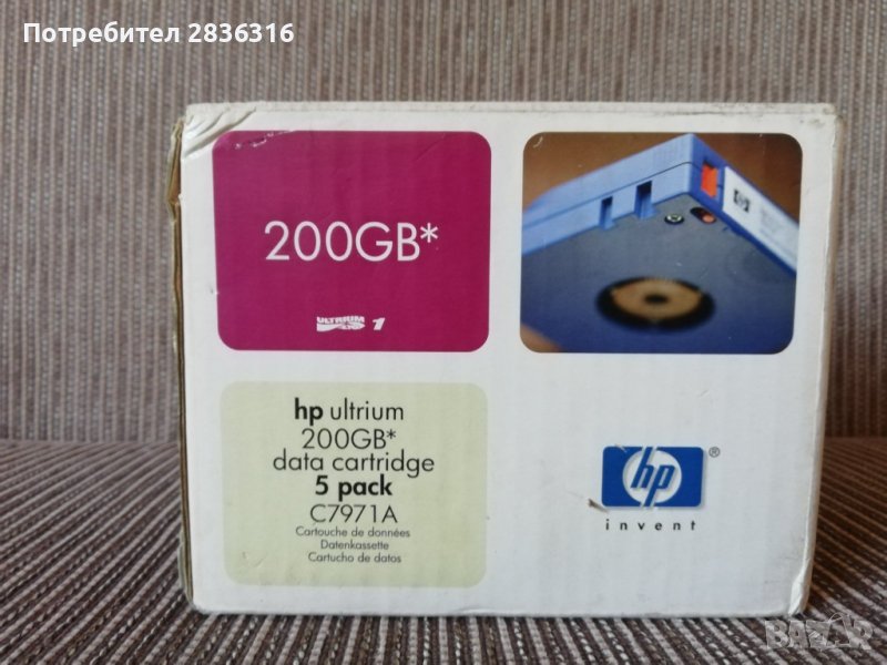 HP Ultrium 200GB data cartridge 5 pack C7971A, снимка 1