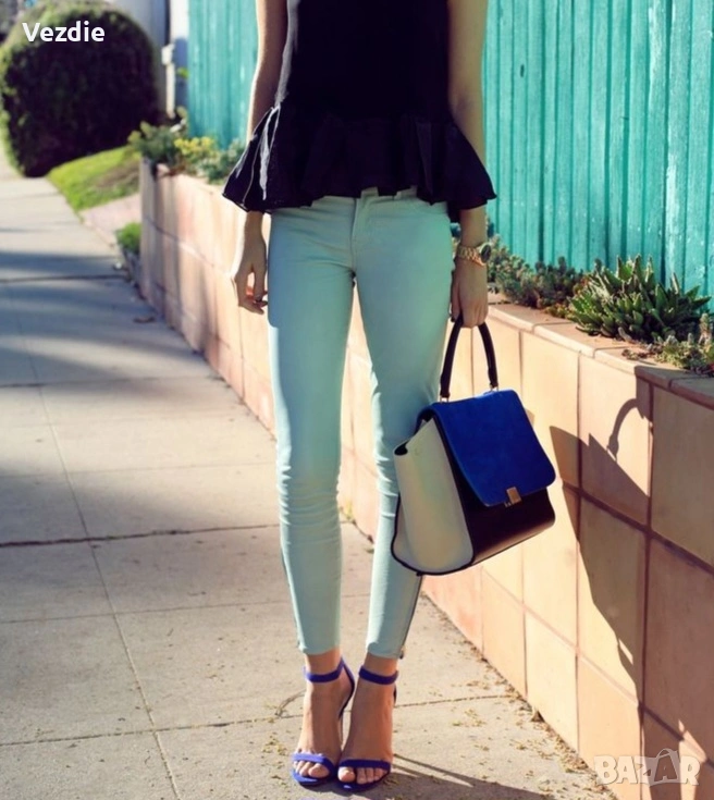 Zara сини дамски дънки, снимка 1