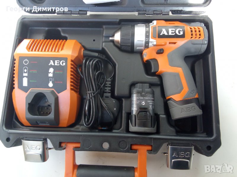 винтоверт 12V Li-ion нов AEG BS 12 C2 - две скорости, оригинал германски, снимка 1