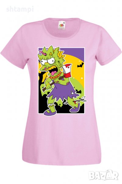Дамска тениска The Simpsons Lisa Simpson 01,Halloween,Хелоуин,Празник,Забавление,Изненада,Обичаи,, снимка 1