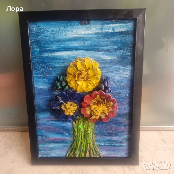 🎨 Арт пано „Цветен букет“ от арт ателие Lollipop, снимка 1