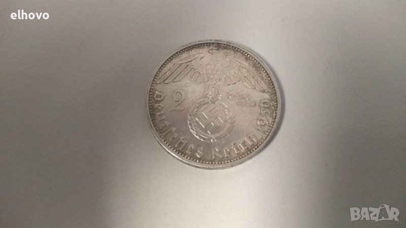 Монета, 2 Reichsmark Paul von Hindenburg 1939, снимка 1