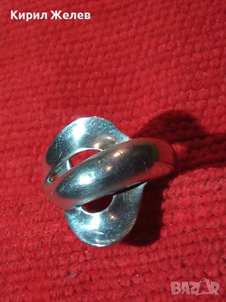 ЕЛЕГАНТЕН СРЕБЪРЕН ПРЪСТЕН СРЕБРО 925 ЮВЕЛИРНА РЪЧНА АРТ НУВО ИЗРАБОТКА АНГЛИЯ 26218, снимка 1