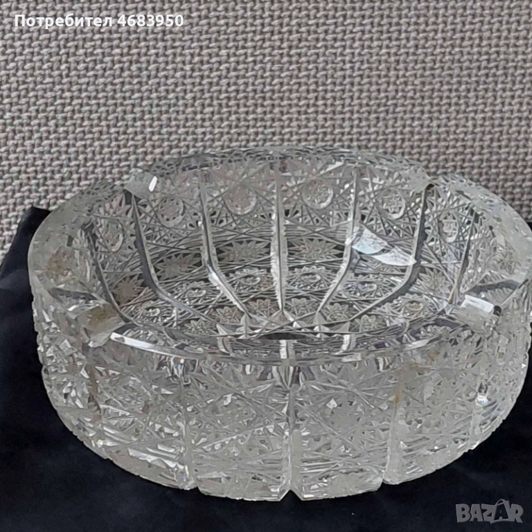 Пепелник чешки кристал, снимка 1