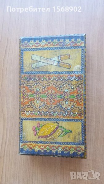 дървена кутия за съхранение на цигари , снимка 1