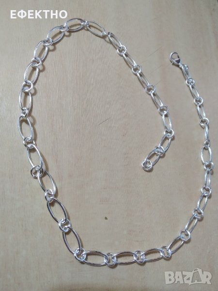 Нов, сребърен ланец с подарък-луксозна подаръчна кутия., снимка 1