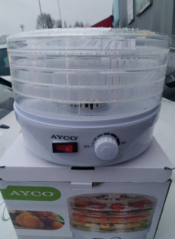 Уред за сушене, изсушаване на плодове и зеленчуци месо и подправки AYCO 250  W 4 рафта от 40 до 70 гр в Други в гр. Пловдив - ID37635924 — Bazar.bg