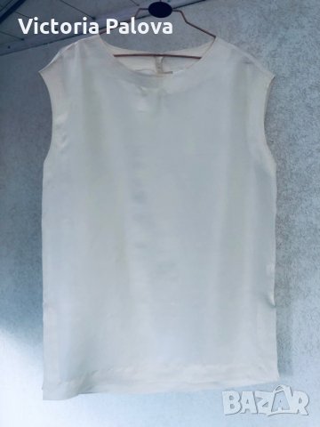 Нежна блуза-потник,100%коприна,BENETTON, снимка 2 - Корсети, бюстиета, топове - 28302435