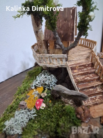 Ръчно изработена къщичка на дърво., снимка 8 - Декорация за дома - 52147724