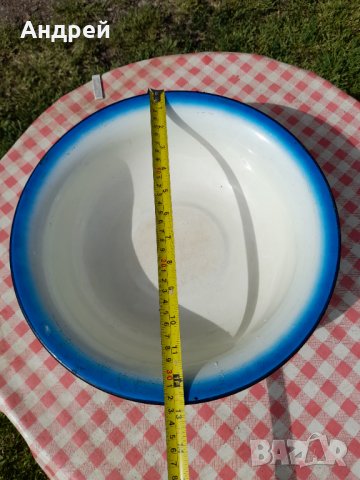 Стар емайлиран леген #3, снимка 6 - Антикварни и старинни предмети - 33029985