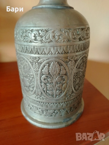 Стара сребърна красива основа за наргиле,ваза,шише..., снимка 6 - Колекции - 51600802