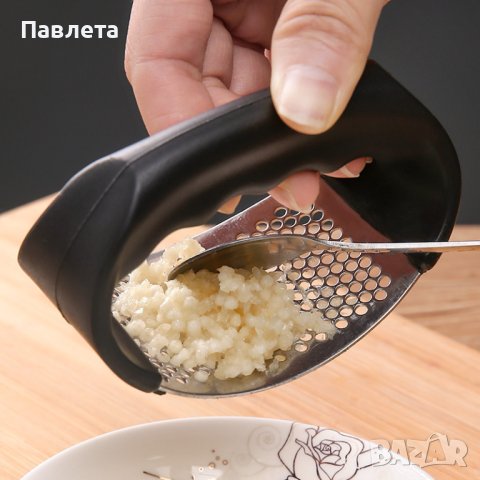 Ръчна преса за чесън от неръждаема стомана, снимка 2 - Аксесоари за кухня - 43612836