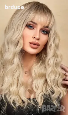 Руса перука на вълни, неразличима от естествена