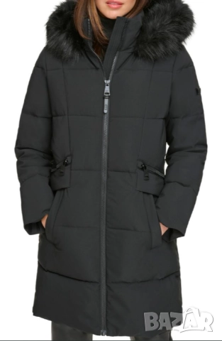 DKNY ватирано много дебело дълго яке размер ХЛ, снимка 4 - Якета - 52131018