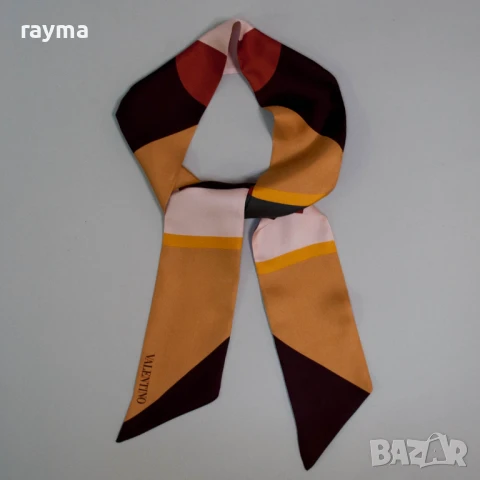 Valentino копринен шал, снимка 6 - Шалове - 51194254