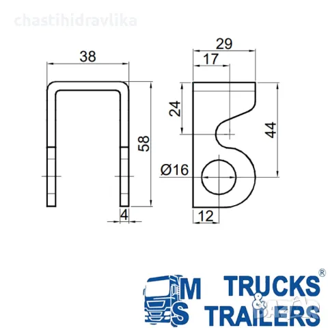 Елемент за долно отваряне на капак 15164840, снимка 2 - Части - 48768816