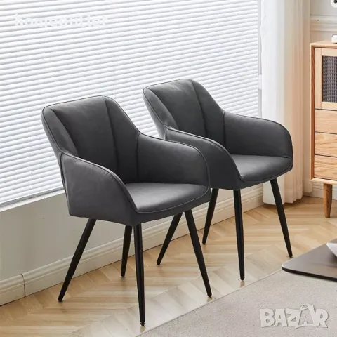 ПРОМОЦИЯ Трапезни столове с дамаска от PU кожа G-UDC22106GY, снимка 6 - Столове - 48849332