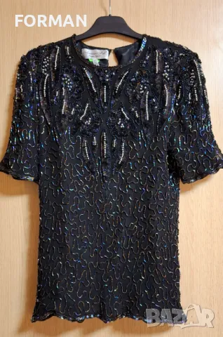 КРАСИВА блуза цялата в пайети хамелеон, снимка 5 - Ризи - 47645453